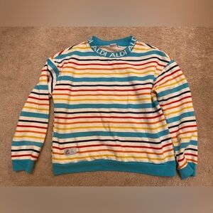 Aldi gear striped sweatshirt size large
